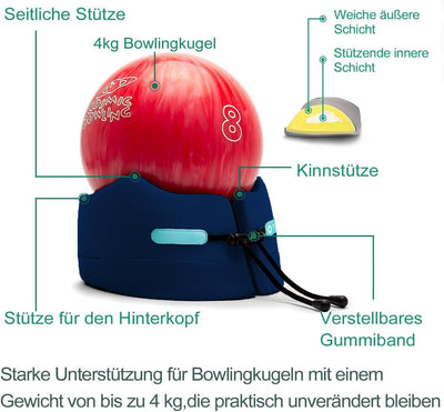 Joscoal Memory Foam Nackenkissen Reise Reisekissen Luxuriös Flugzeug Kinnstütz Travel Pillow Navy Bl