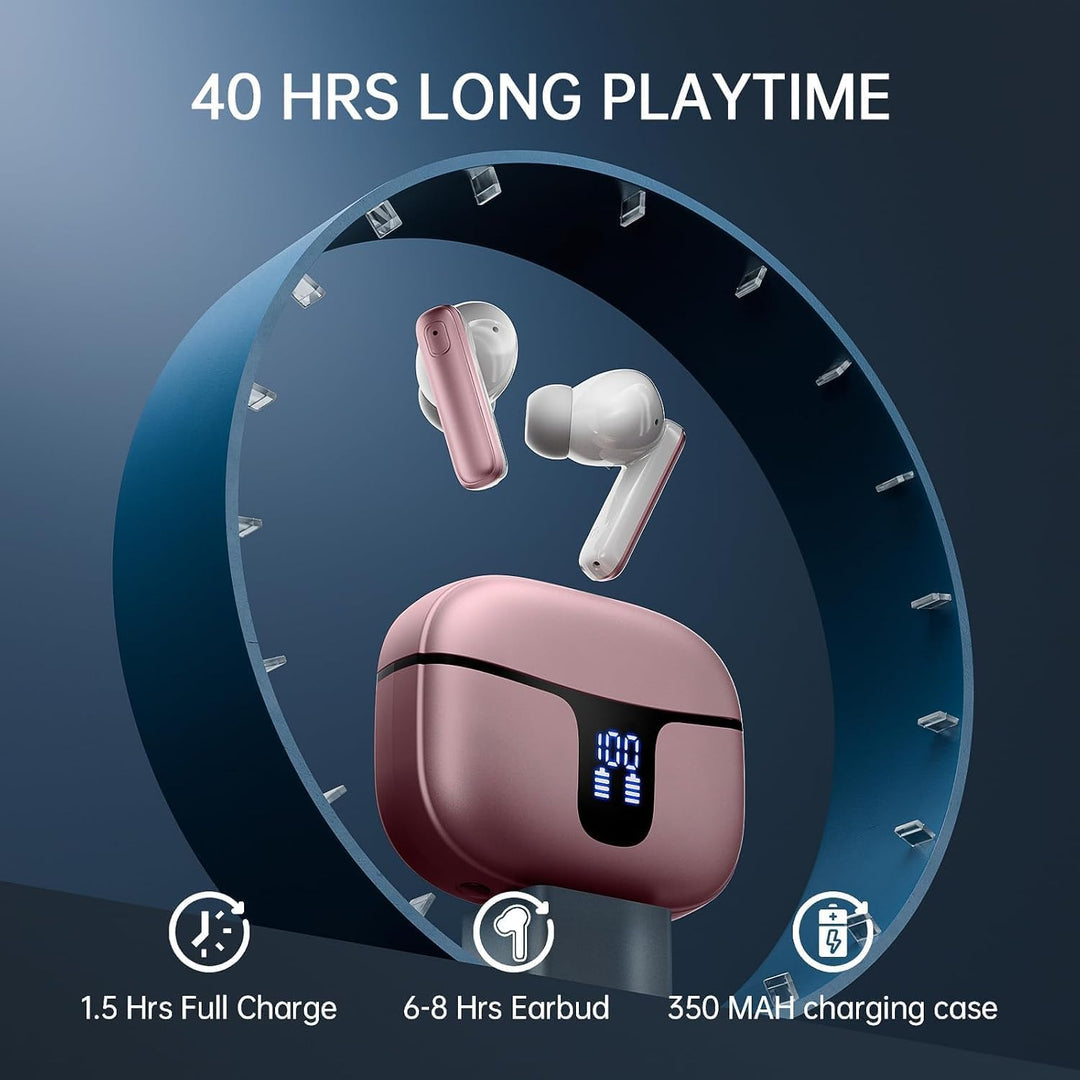 Drsaec Kopfhörer Kabellos Bluetooth 5.4, In-Ear Bluetooth Kopfhörer mit 4 ENC Mic, Kabellose Kopfhör