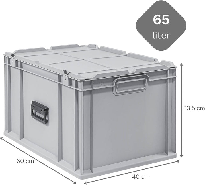 PROREGAL Eurobox NextGen Portable | HxBxT 33,5x40x60cm | 65 Liter | Eurobehälter, Transportbox, Tran