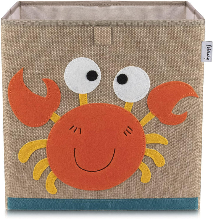 Aufbewahrungsbox im 3er Set Krebs, Hai und Koala I Dreierpack Spielzeugbox mit Tiermotiv passend für