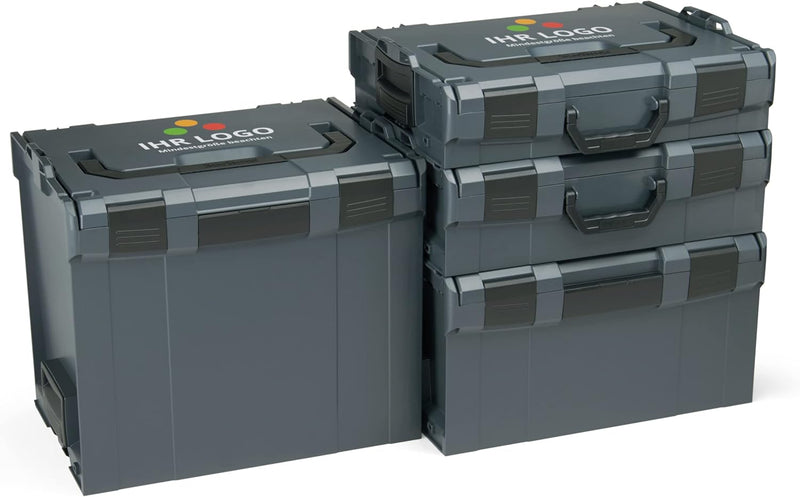 L-BOXX Sortimo L-Boxx Werkzeugkoffer Set | Grösse 102-374 in Anthrazit | leere Werkzeugkästen aus Ku