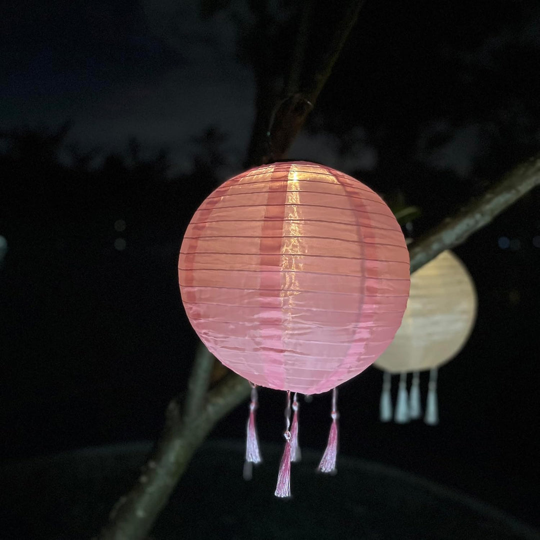 Solar Lampions Aussen Wetterfest，Himmel 3 Stücke Solar LED Laterne Wasserdicht Nylon Hängende Garten