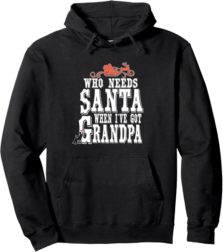 Wer braucht Weihnachtsmann, wenn ich habe Opa Weihnachten Pullover Hoodie