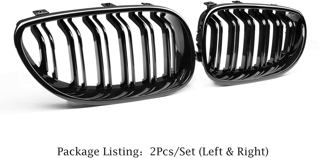 YIUBCZOQI E60 Nieren Schwarz,Kühlergrill passend für BMW 5er E60 E61 M5 2003–2009 E60 E61 Grill Nier