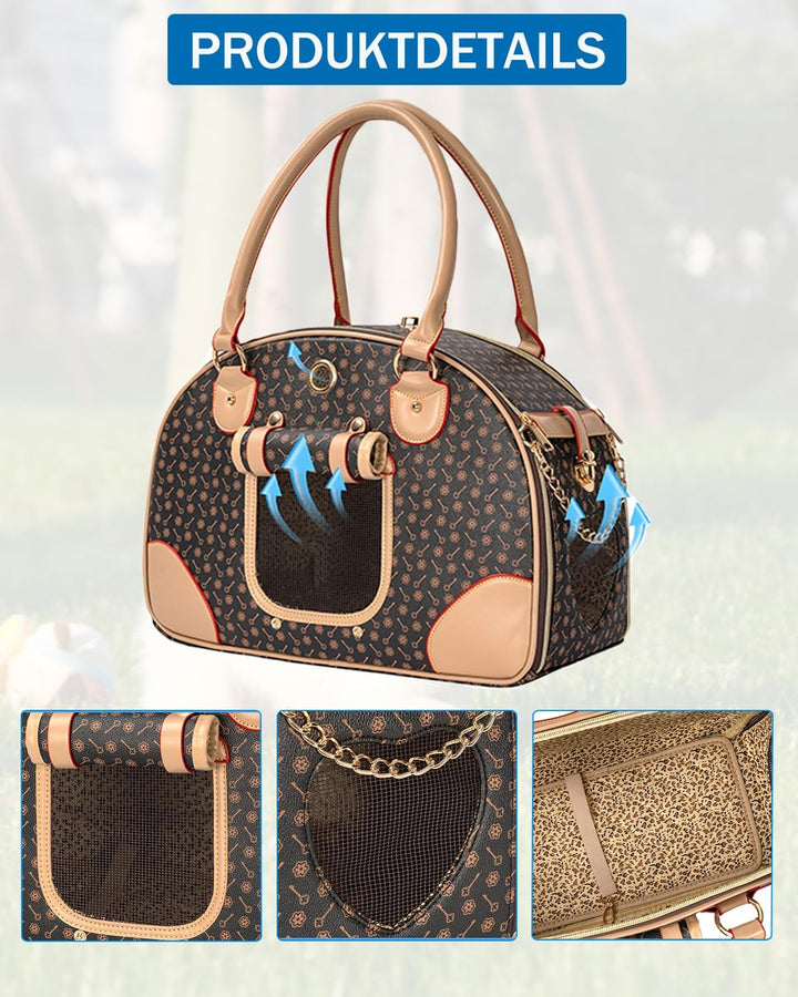 Hundetasche Tragbarkeit,42 x 18 x 31 cm Hundetransporttasche bis 4 kg,Hunde Reisetasche,Geeignet für