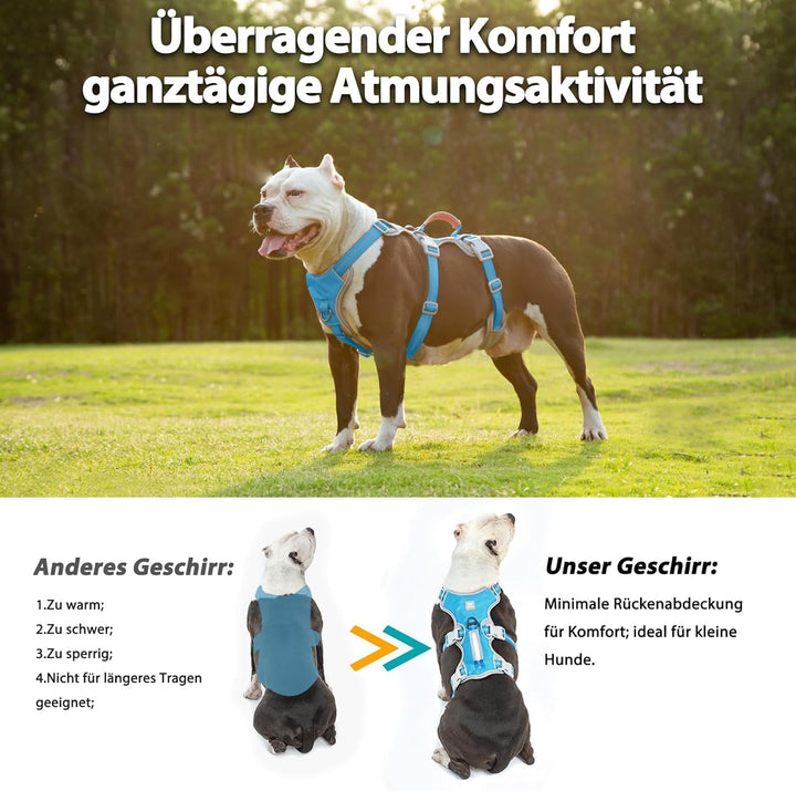Huntboo Hunde Sicherheitsgeschirr, Hundegeschirr Grosse Hunde, Hundegeschirr für Grosse Hunde No Pul
