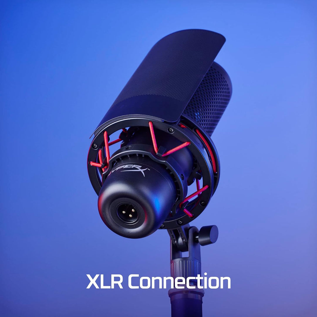 HyperX ProCast – Grossmembran-Kondensatormikrofon, XLR-Anschluss, Schwarz ProCast Einzeln Schwarz, P