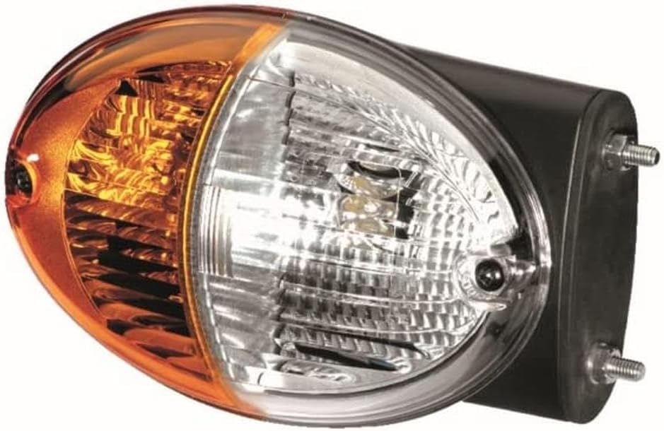 HELLA - Blinkleuchte - Agroluna - Halogen - 12/24V - Anbau/geschraubt - Lichtscheibenfarbe: weiss/ge