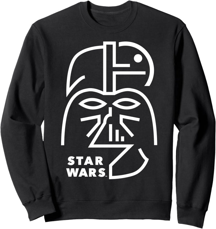 Star Wars Darth Vader Minimal Outlined Portrait Sweatshirt