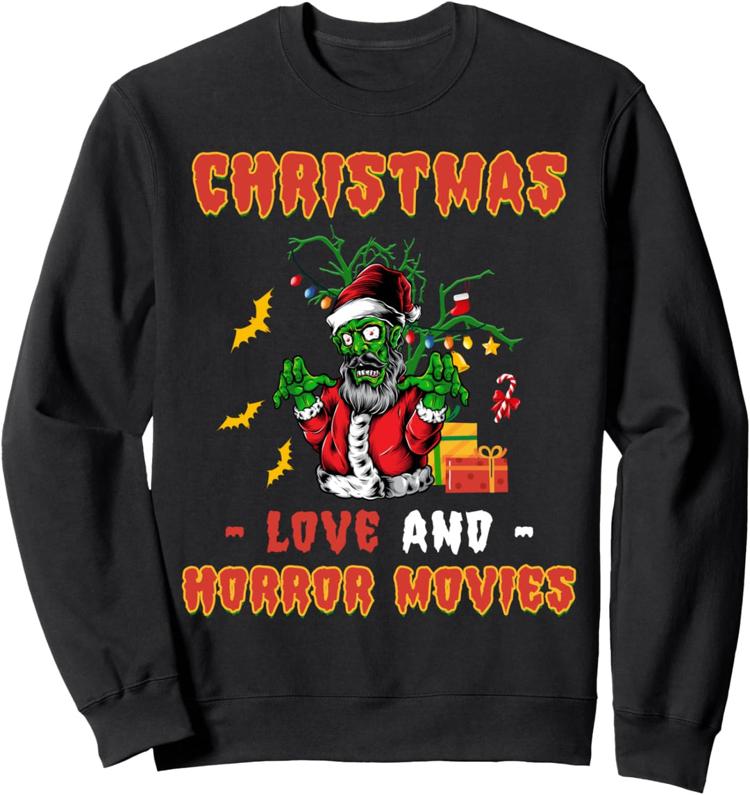 Horrorfilm Kino Zombie Santa Weihanchten Liebe Horror Movie Sweatshirt