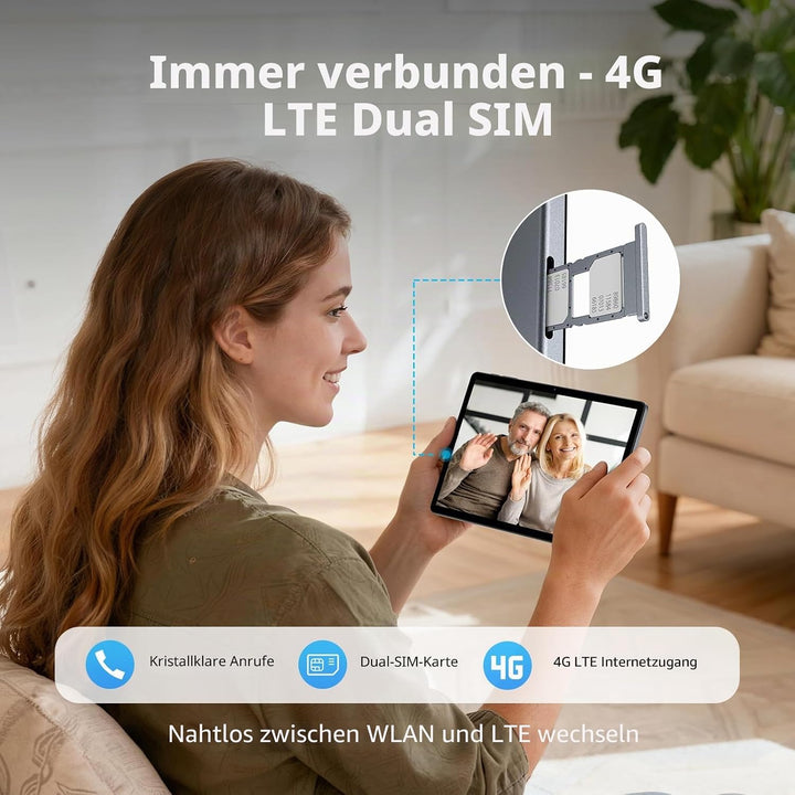 PIXGOOD Android 15.0 Tablette 11 Zoll 4G LTE et 5G WiFi, Octa-Core, 36GB RAM, 512GB ROM (1TB Expanda
