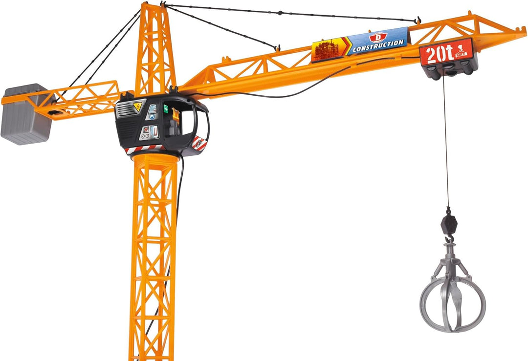 Dickie Toys - Mega Crane (120 cm) – extra grosser Spielkran für Kinder von 3 - 5 Jahren, mit Fernbed