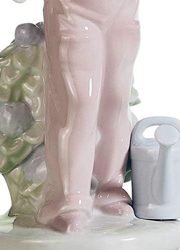 LLADRÓ Mädchen-Figur Kinderfrühling. Mädchen Mit Blumen. Porzellan.
