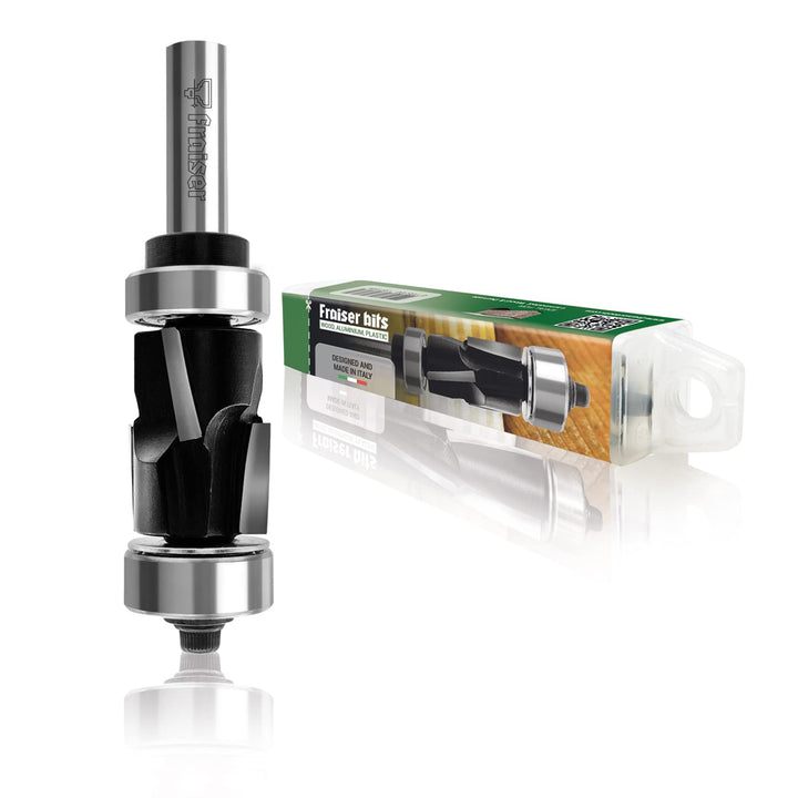 Fraiser® Bündigfräser besäumfräser mit 8 mm oberlager für holz, derivate - und laminatkanten für han