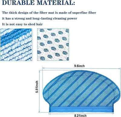 18 Stück Filterbürste Wischtuch Set für Ecovacs Deebot Ozmo 920 950, für Yeedi 2 Hybrid Staubsauger