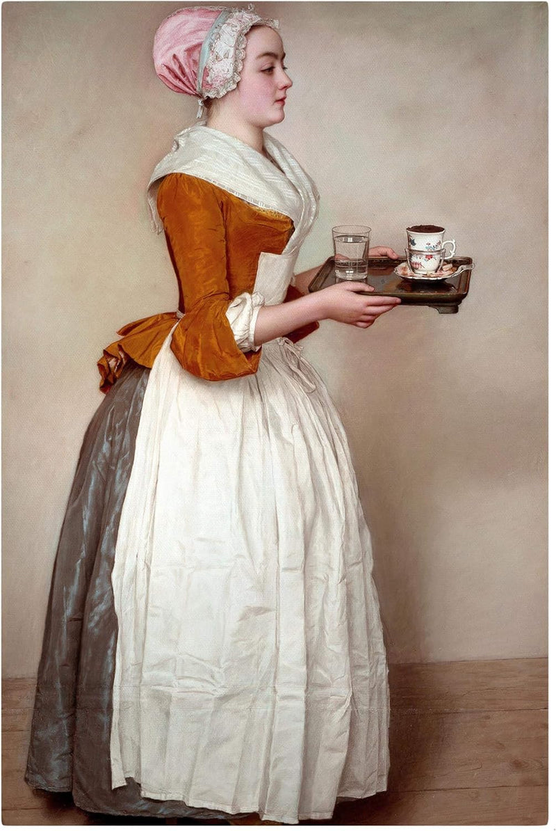 Bilderwelten Leinwandbild - Jean Etienne Liotard Das Schokoladenmädchen Hochformat 60 x 40 cm 60L x