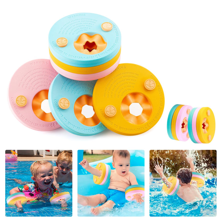 kaianda - Pack of 6 Swimming Sleeves, Swimming Armbands for Children, Swimming aid Swimming Discs, F