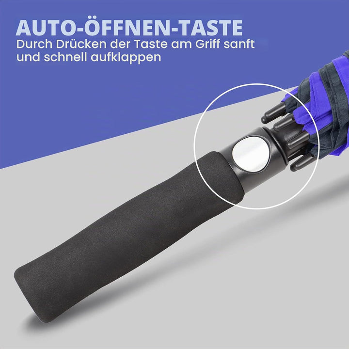 NINEMAX Regenschirm Gross Sturmfest,Golf Stockschirm Automatik Auf,L/XL/XXL Regenschirm für Herren D