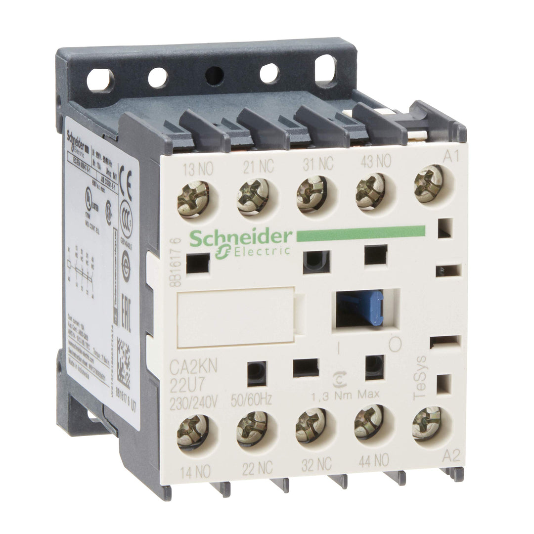 Schneider Electric CA2KN22U7 Relais 230/240 V, Steuerrelais, 2 NO + 2 NC Kontakte