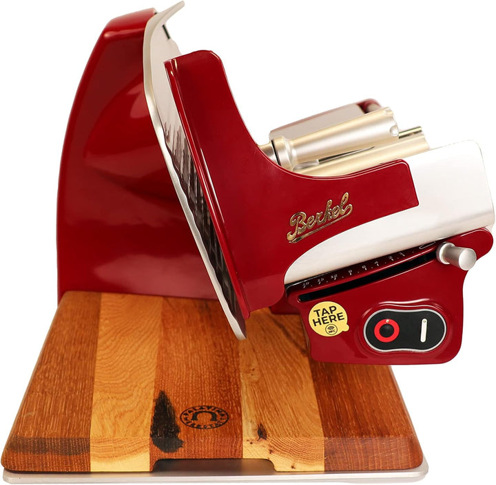 Berkel Aufschnittmaschine Home Line 200 Plus in rot - Küchenschneidemaschine inkl. Messerabnehmer un