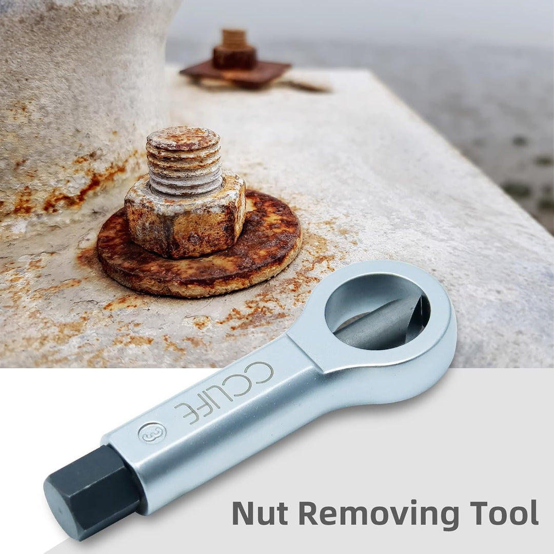 CCLIFE 9-27mm Mutternsprenger-Satz 4-tlg Nuss Splitter Mutter Entferner Extraktions Werkzeug zum Ent