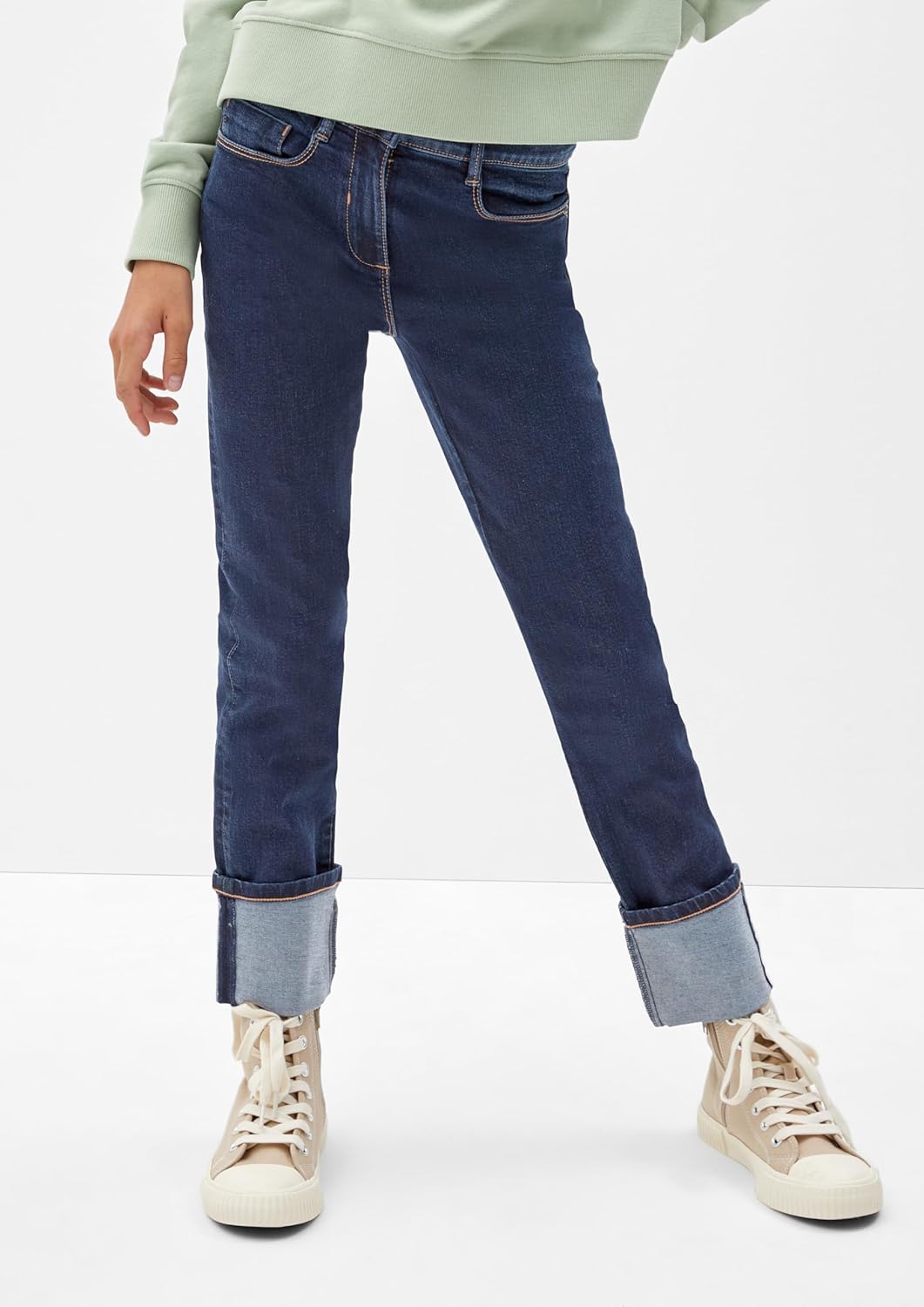 s.Oliver Mädchen Jeans, Suri Straight Fit 140 Blau