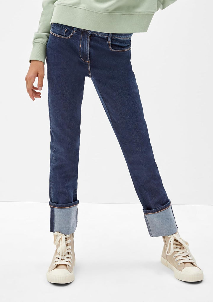 s.Oliver Mädchen Jeans, Suri Straight Fit 140 Blau