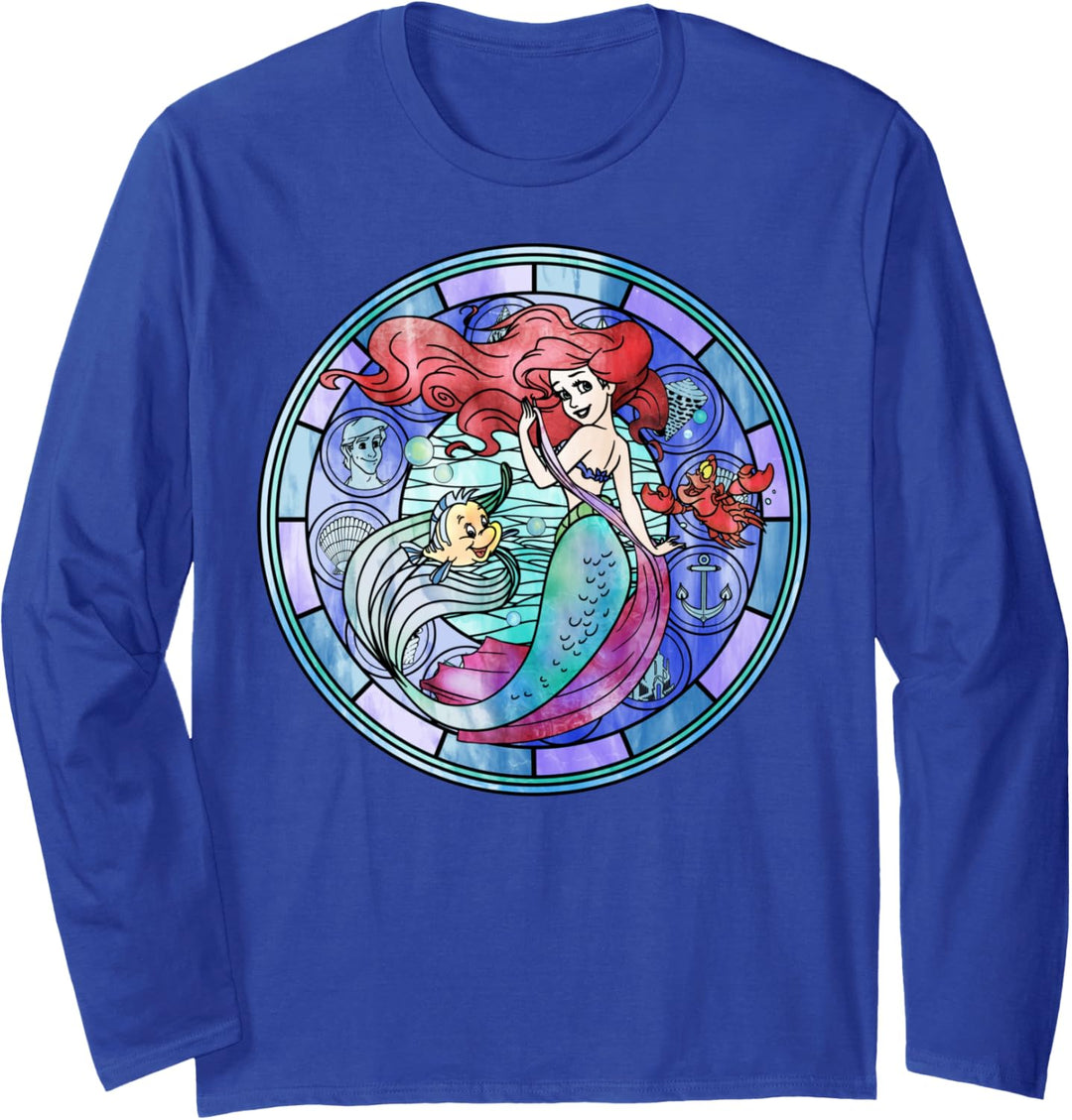 Disney The Little Mermaid Ariel Glass Window Langarmshirt