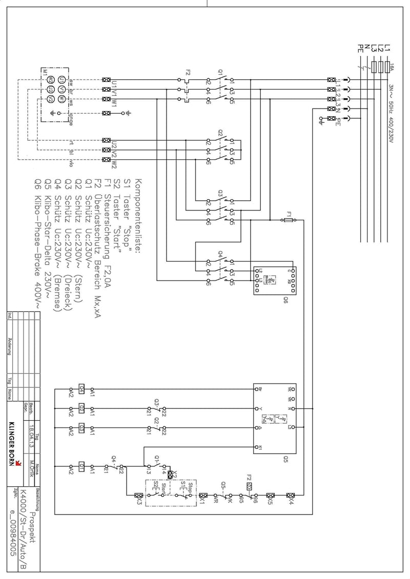 Stern-Dreieck-Starter, automatisch, bis 7,5kW mit elektr. Bremse