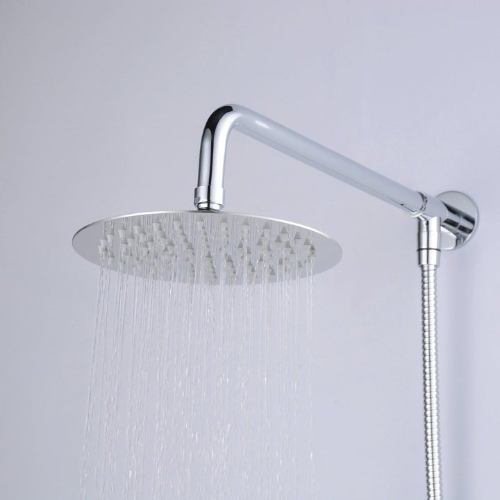 Hiendure® 25cm Runde Luxus Regendusche Einbauduschköpfe Edelstahl Duschkopf aus Edelstahl Spiegeleff