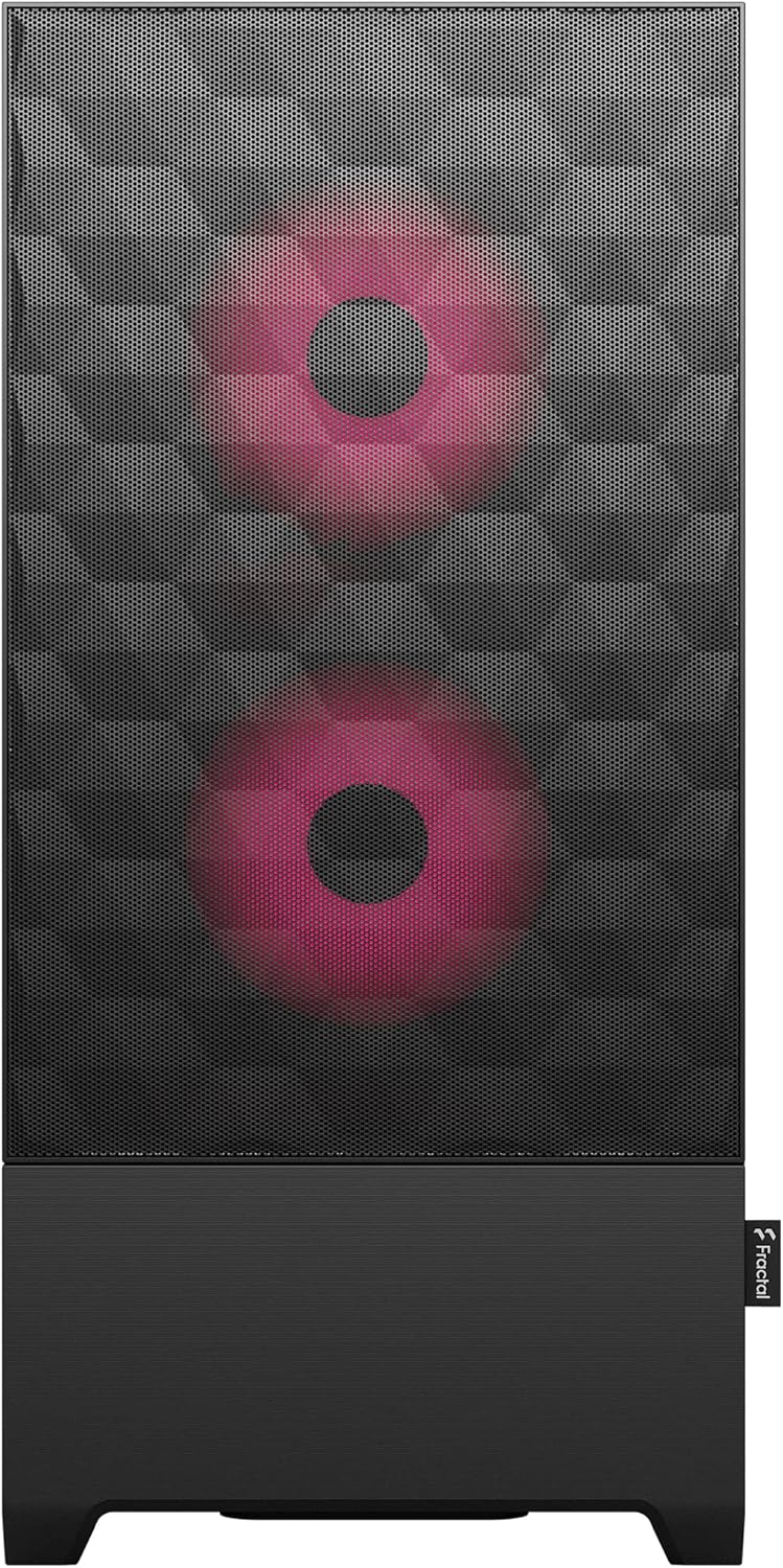 Fractal Design Pop Air RGB Magenta Core - Tempered Glass Clear Tint - Honeycomb Mesh Front – TG Side