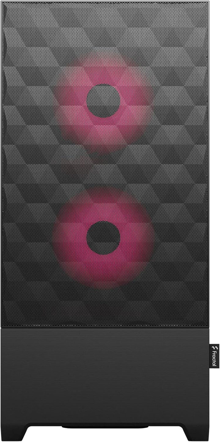 Fractal Design Pop Air RGB Magenta Core - Tempered Glass Clear Tint - Honeycomb Mesh Front – TG Side