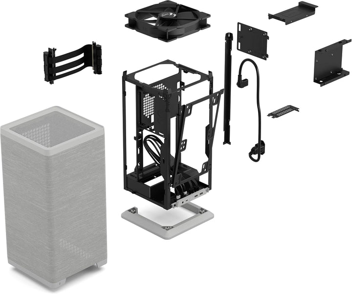 Fractal Design Mood Light Gray PC Case - Sleek Fabric Design, 180mm Top Fan, Conceals 325mm Graphics