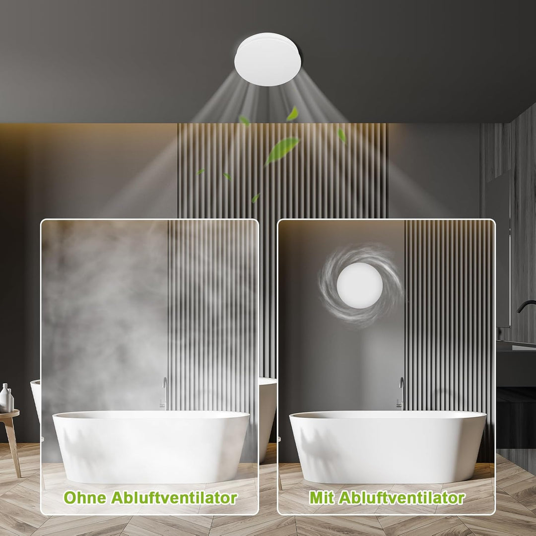 Badlüfter 100mm mit Rückstauklappe Leise Abluftventilator 12W Badezimmer Lüfter Weiss Wandventilator