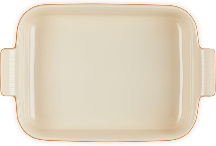 Le Creuset Rechteckige Auflaufform Tradition aus Steinzeug, 32 cm, 2.31 kg, Ofenrot, 71102320900001