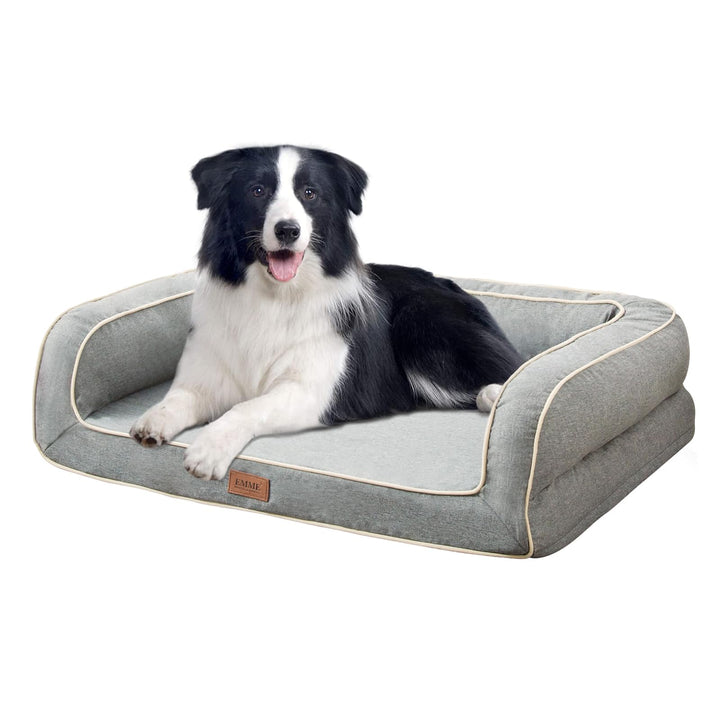 EMME Hundebett Mittelgrosse Hunde, 91X71X23cm, Orthopädisches Hundebett, Memory Foam Hundesofa Wasse