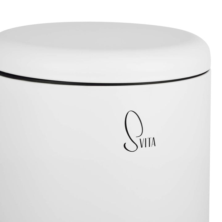 SVITA T30 Mülleimer Weiss Treteimer Abfalleimer 30 Liter inkl. Inneneimer rund, Weiss