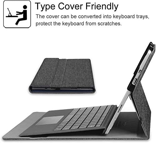 FINTIE Hülle für Microsoft Surface Pro 7+/ 7/6/ 5/4/ 3 Tablet 12.3 Zoll - Multi-Sichtwinkel Hochwert