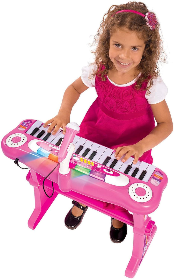 Simba 106830690 - My Music World Girls Standkeyboard, 31 Tasten, Licht und Sound, 55cm, ab 3 Jahre S