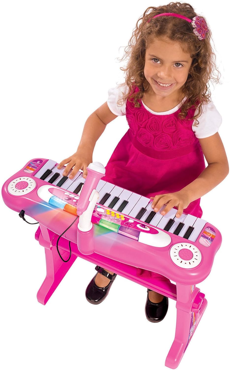 Simba 106830690 - My Music World Girls Standkeyboard, 31 Tasten, Licht und Sound, 55cm, ab 3 Jahre S
