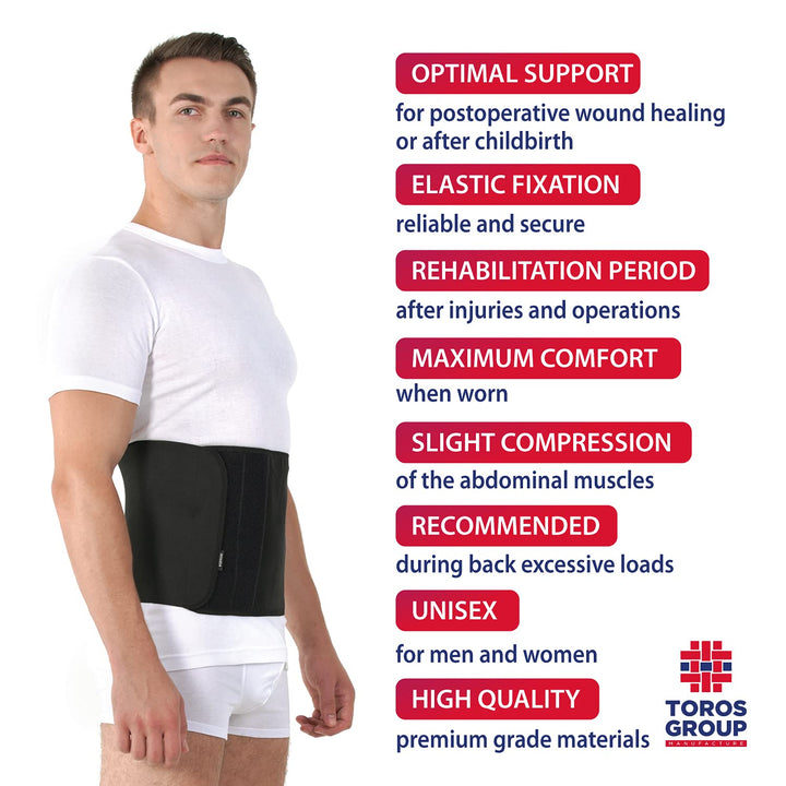 TOROS-GROUP Postpartum Gürtel/Postoperative Binder Bauch Band Baumwolleinsatz Elastische 24 cm XX-La