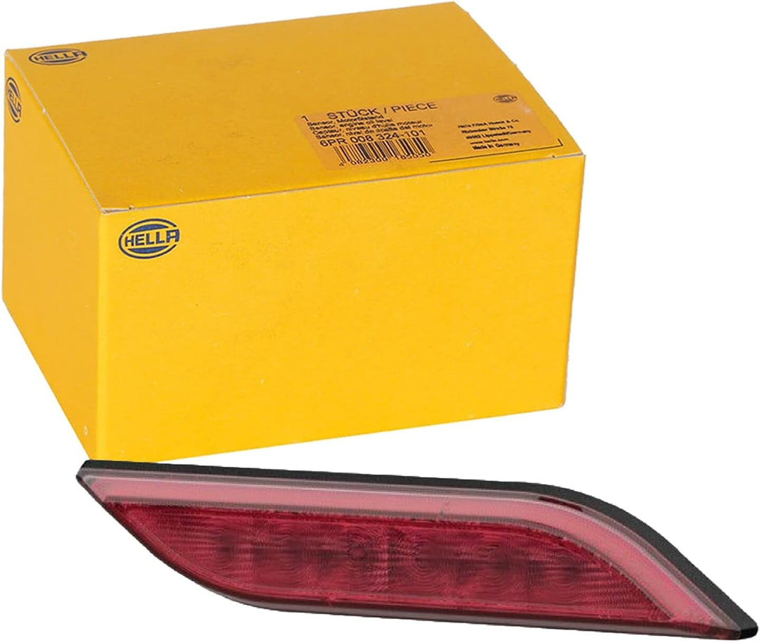 HELLA - Nebelschlussleuchte - Shapeline Style Slim - LED - 24/12V - geklebt - Lichtscheibenfarbe: ro