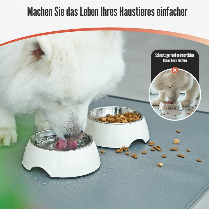 Conlun HundeFuttermatte Katzen Futtermatte, Rutschfestes Design, 100% wasserdichte Haustierfutter Ma