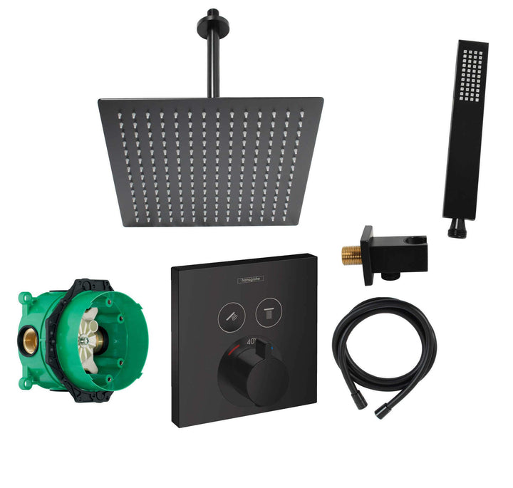 vanvilla Duschsystem mit Unterputz Duscharmatur von Hansgrohe und vanvilla Regendusche mit Armatur,