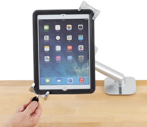 ERGOTRON 45-460-026 verriegelbare Tablet-Befestigung kompatibel mit den meissten Tablets auch Apple