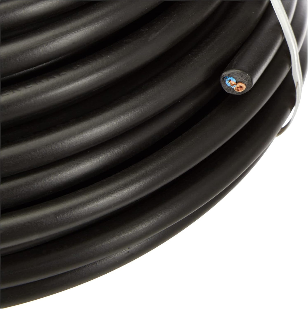 Kabel H05VV-F - 2x1 mm. - 20 mt - Schwarz