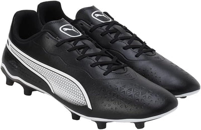 PUMA Unisex King Match Fg/Ag Soccer Shoe 43 EU Puma Black Puma White, 43 EU Puma Black Puma White