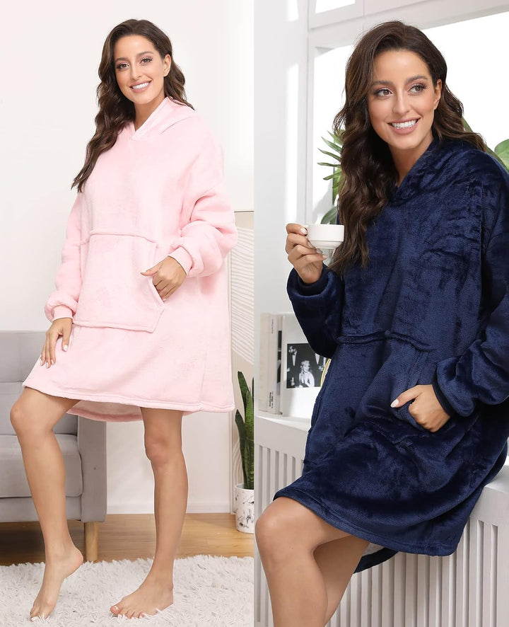 Sendowtek Übergrosse Hoodie Decke Damen Oversized, Sherpa Deckenpulli Weich Super Warme Komfortable