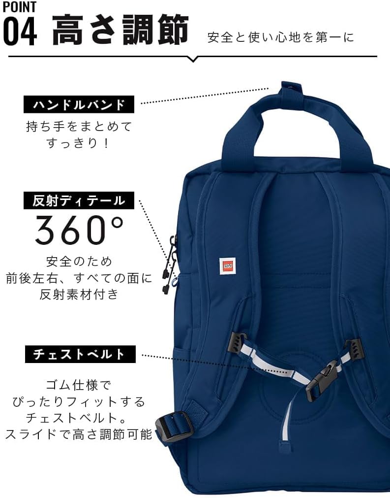 Lego Bags Signature Brick 2x2 Rucksack 15 Liter, Alltagsrucksack ca. 37 x 25,5 x 15 cm, Freizeit Day