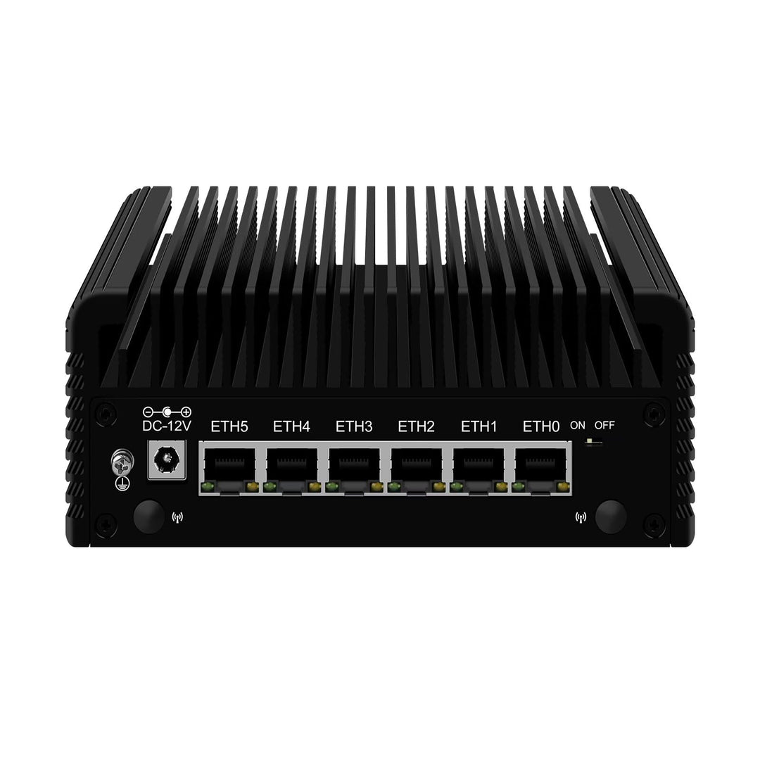 ROUAFWIT Micro Firewall N100 12TH Gen Fanless Mini PC, DDR5 8GB RAM 128GB SSD Router Appliance Compu